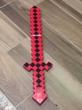 Red & Black Checker Kids Foam Sword - Kids Accessories